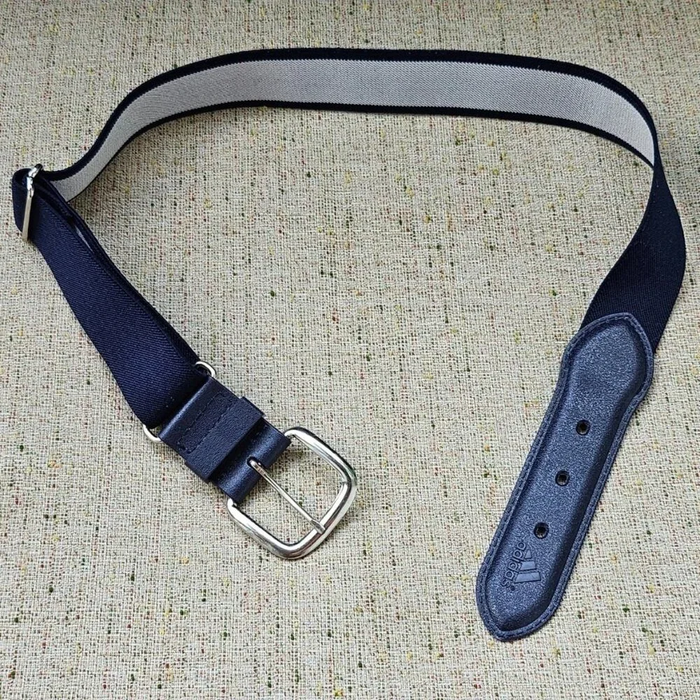 Adidas Youth Belt Navy Blue Elastic Stretched Waistband Size